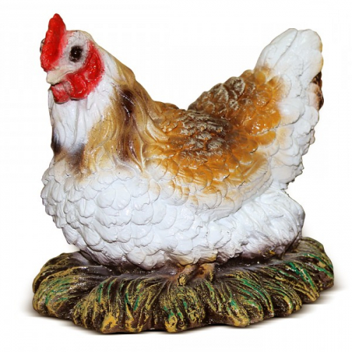 Грин дом   фигура садовая курица в гнезде f07784