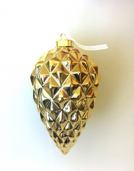 Фото-Опт   украшение подвесное из керамики сердце золото 6,5*6,5*7,5см 17494g