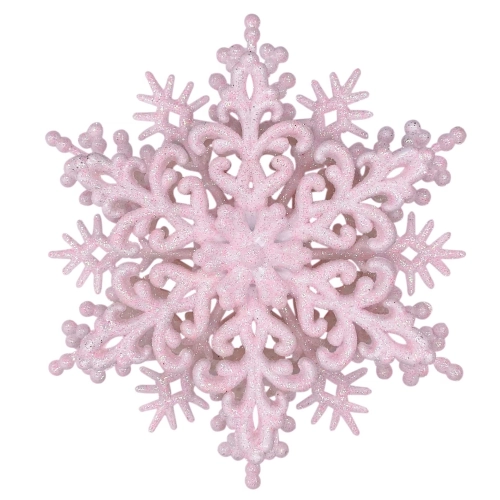 Тд ТЕКСТИЛЬ   украшение подвесное снежинка объемная розовая