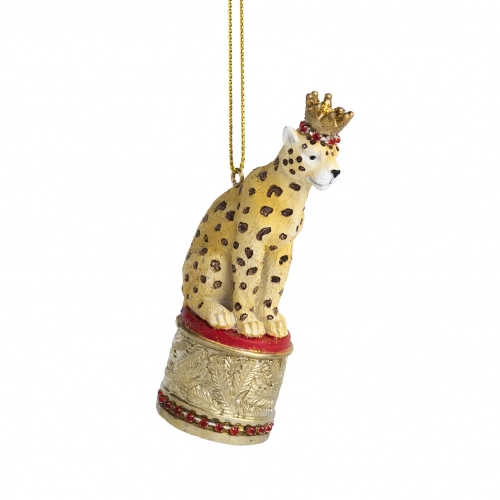 Magic Time   новогоднее подвесное украшение гепард из полирезины / 3*9*3,2см арт.87611