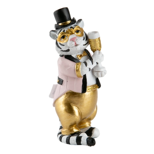 Magic Time   декоративная  фигурка тигр на балу из полирезины / 3,8*9,3*3,5см арт.87745