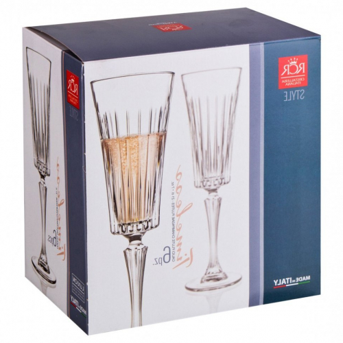 Rcr   Набор бокалов для шампанского RCR Timeless 210 мл 6 шт