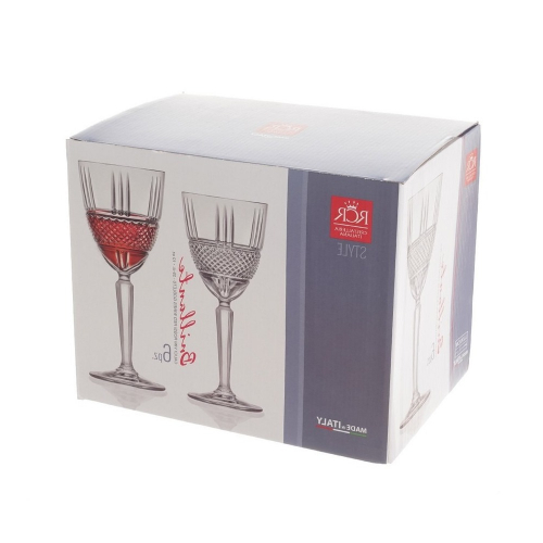 Rcr   Набор бокалов для красного вина RCR Brillante 290 мл 6 шт