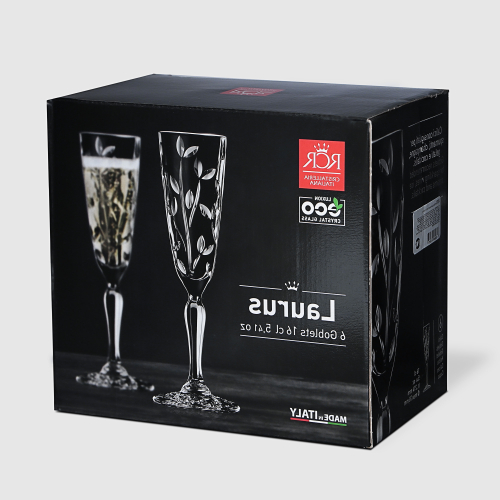 Rcr   Набор бокалов для шампанского RCR Laurus 6 шт 160 мл