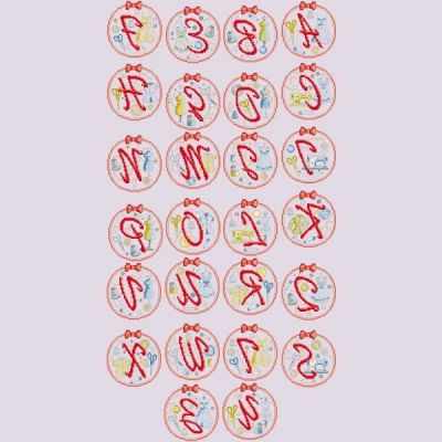Парижские Вышивальщицы Набор для вышивания ABCCO/GRI Большой алфавит "В стиле пятидесятых" 