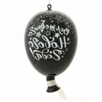 MAGIC TIME   украшение новогоднее подвесное 7х10х7см "воздушный шарик" agic time черный стекло 81791 превью