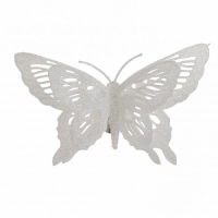 House of Seasons   украшение декоративное бабочка белая 16х10см клипса 83389 (1045224) превью