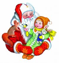 Magic Time   украшение новогоднее дедушка мороз с девочкой арт.42207 из пвх со светодиодной подсветкой в комплект превью