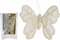 Koopman International B.V.   набор елочных украшений бабочка на клипсе 3шт, 9,5*9*2см пластик caa701560 превью