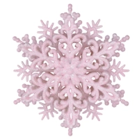 Тд ТЕКСТИЛЬ   украшение подвесное снежинка объемная розовая превью