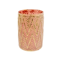Вещицы   ваза-подсвечник декоративный стеклянный 110*110*165 вещицы розовый с золотым напылением ngb-35 превью