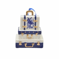 Magic Time   новогоднее подвесное украшение чемоданы гжель из фарфора / 4,3х9,7х6,7см арт.81641 превью
