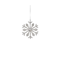 House of Seasons   подвеска "снежинка со стразами", серебро 12 см превью