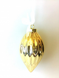 Фото-Опт   украшение подвесное из керамики фигурная шишка золото 17485 превью