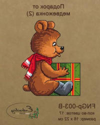 Embroidery Craft Набор для вышивания FNNGp-003-B Подарок от медвежонка (2)  превью