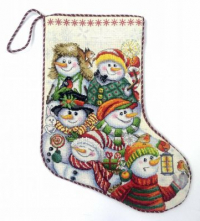 Марья искусница Набор для вышивания 21.003.12 Веселые снеговики (МИ)  превью